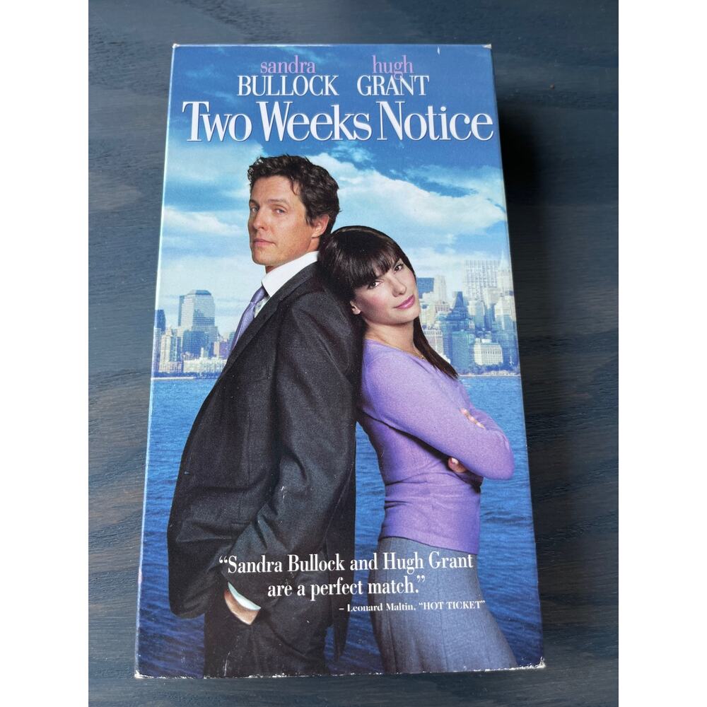 Two Weeks Notice Sandra Bullock RomCom Movie Vintage 2002 VHS Tape Pre-Loved